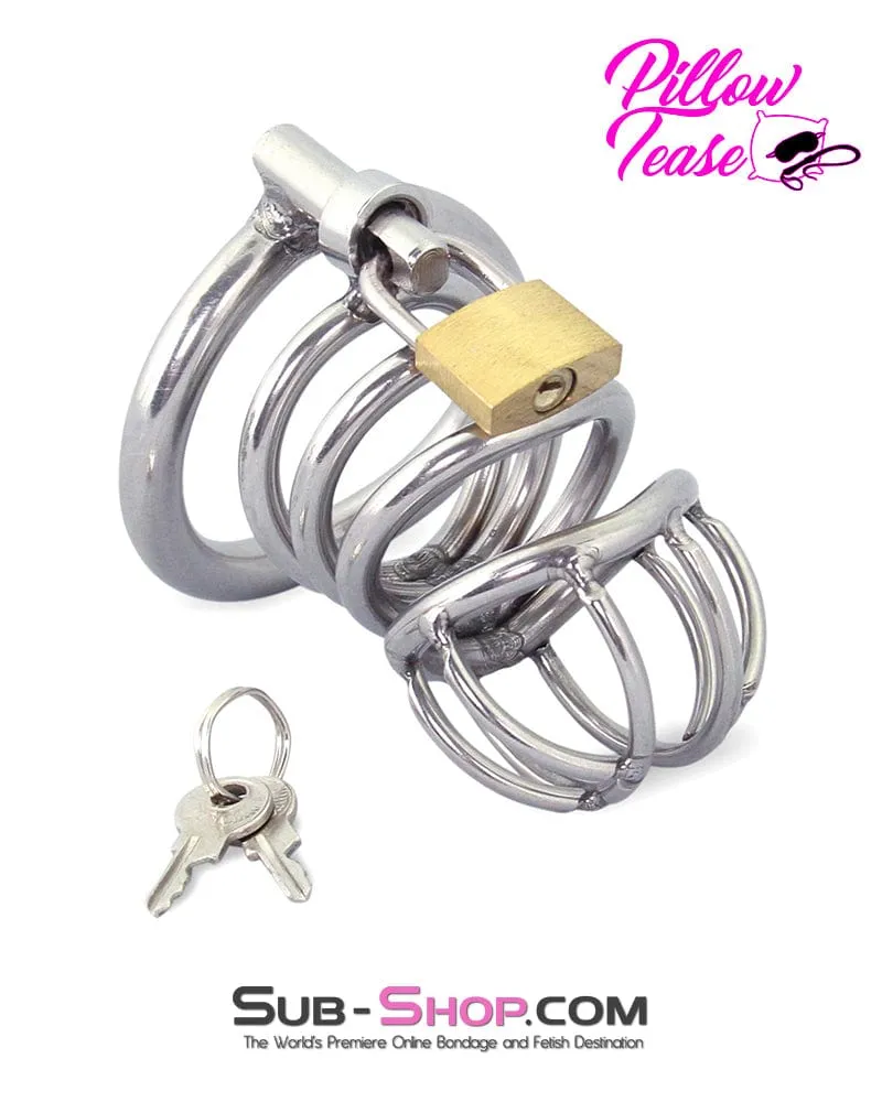 0677M      The Wave Stainless Steel Chastity Cage