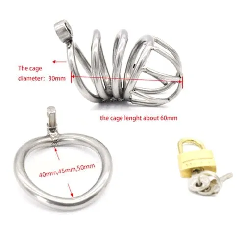 0677M      The Wave Stainless Steel Chastity Cage