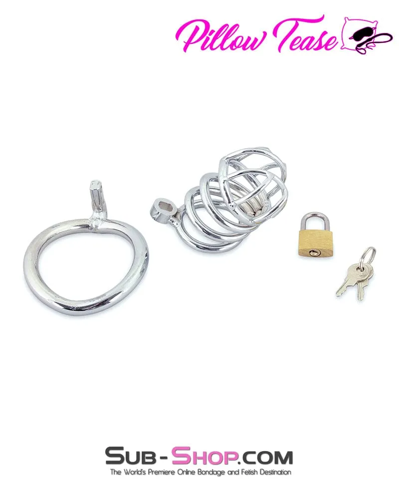 0677M      The Wave Stainless Steel Chastity Cage