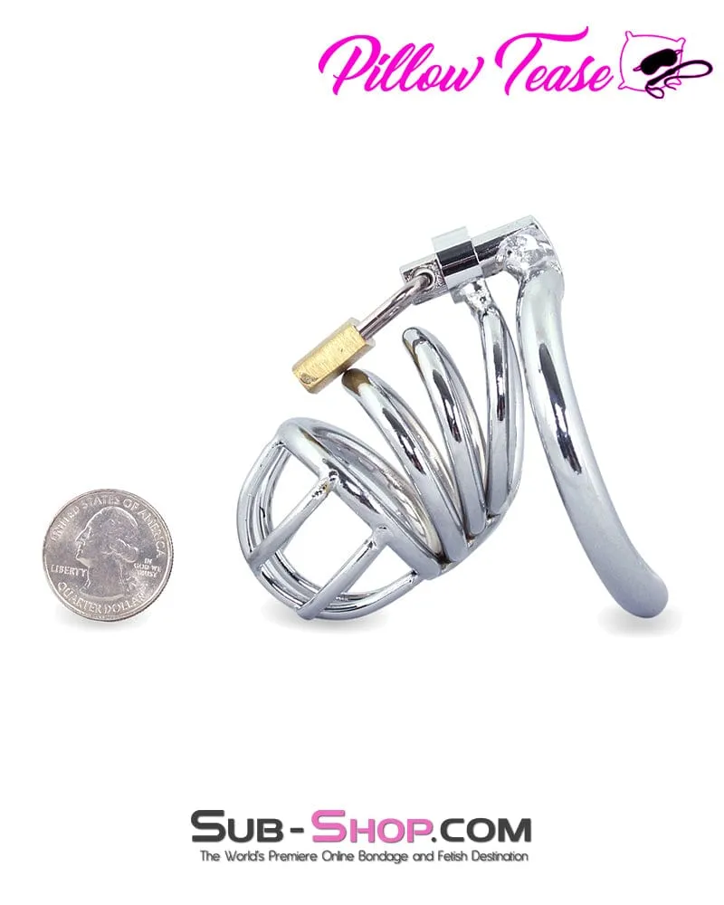 0677M      The Wave Stainless Steel Chastity Cage