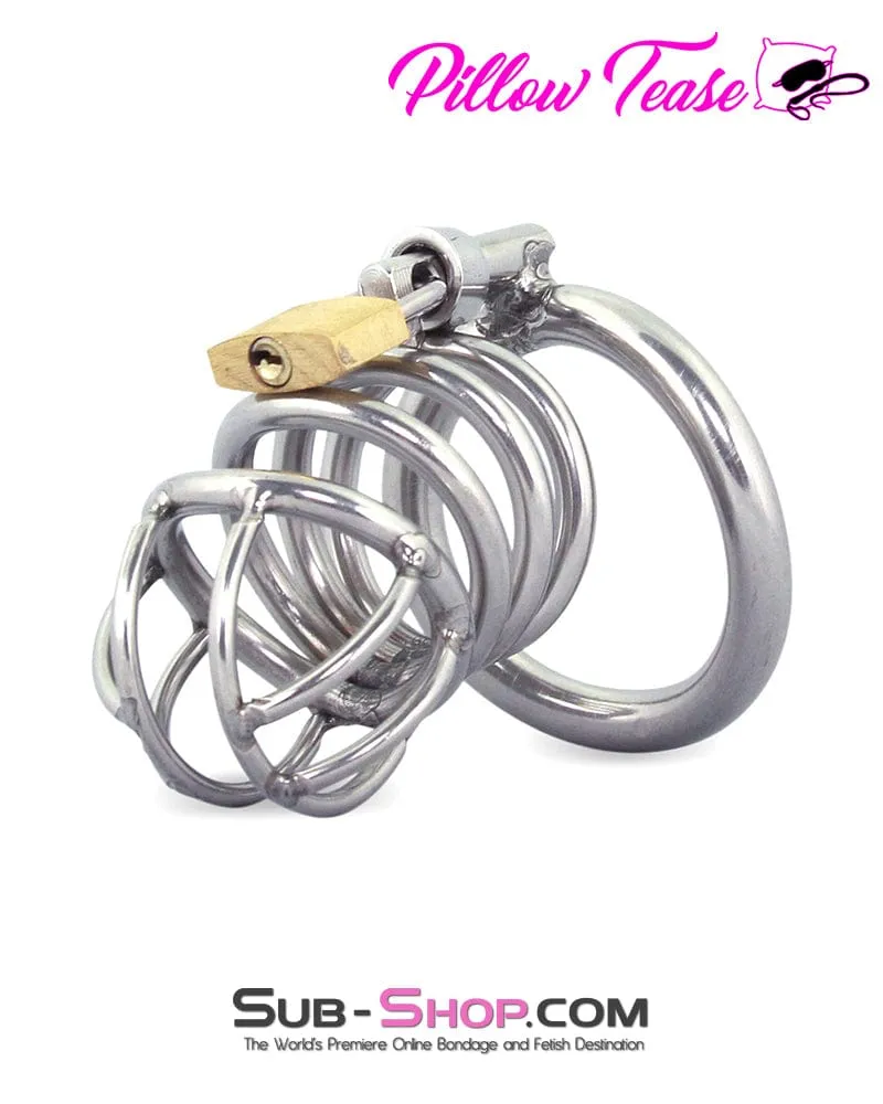 0677M      The Wave Stainless Steel Chastity Cage