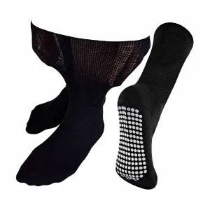 1 Pack Extra Wide Bamboo Oedema Socks with Grips