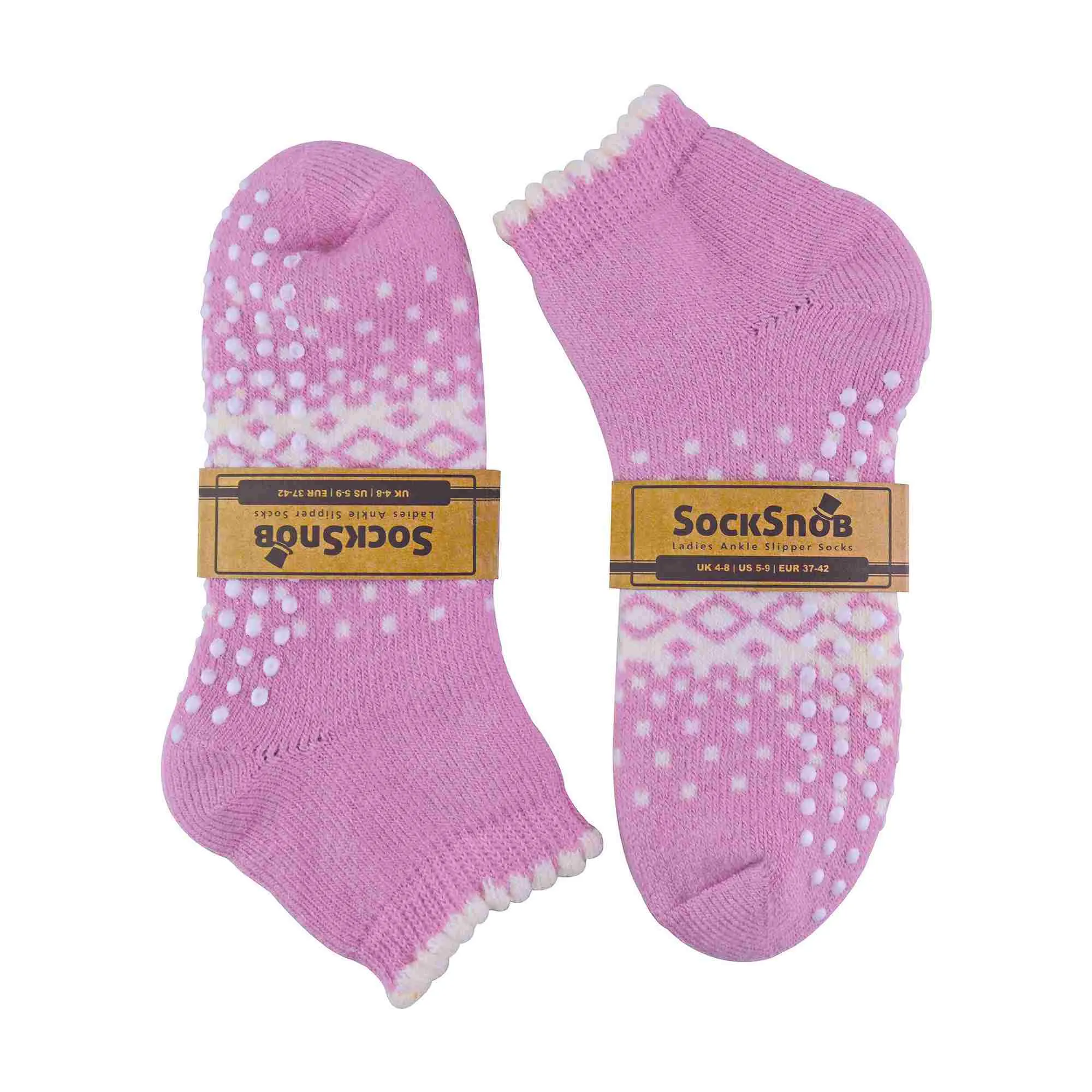 1 Pack Ladies Thermal Low Cut Wool Non Slip Ankle Slipper Socks