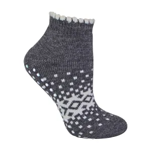 1 Pack Ladies Thermal Low Cut Wool Non Slip Ankle Slipper Socks