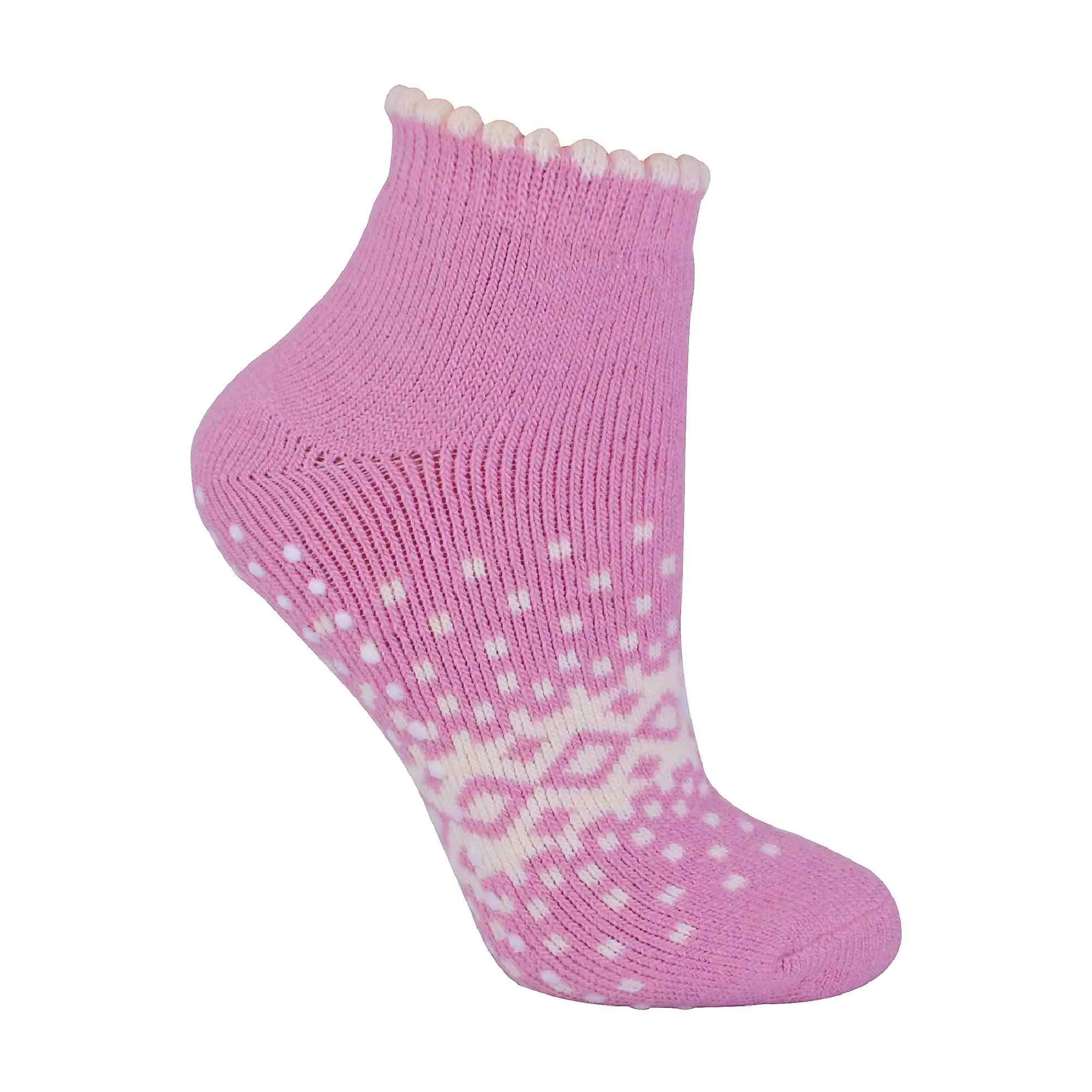 1 Pack Ladies Thermal Low Cut Wool Non Slip Ankle Slipper Socks