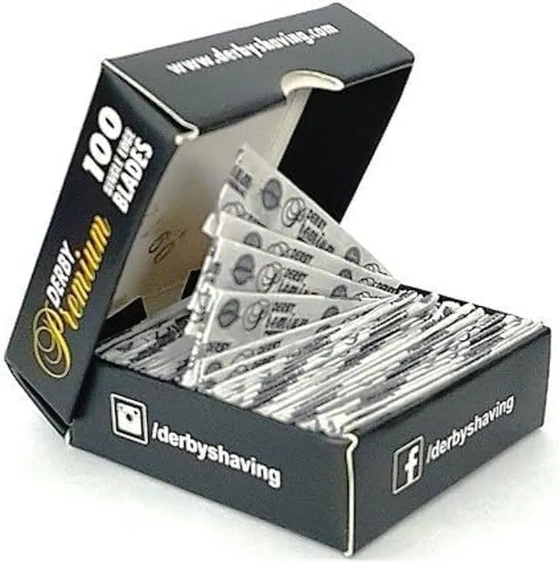 100 " Premium" Single Edge Razor Blades for Straight Razor