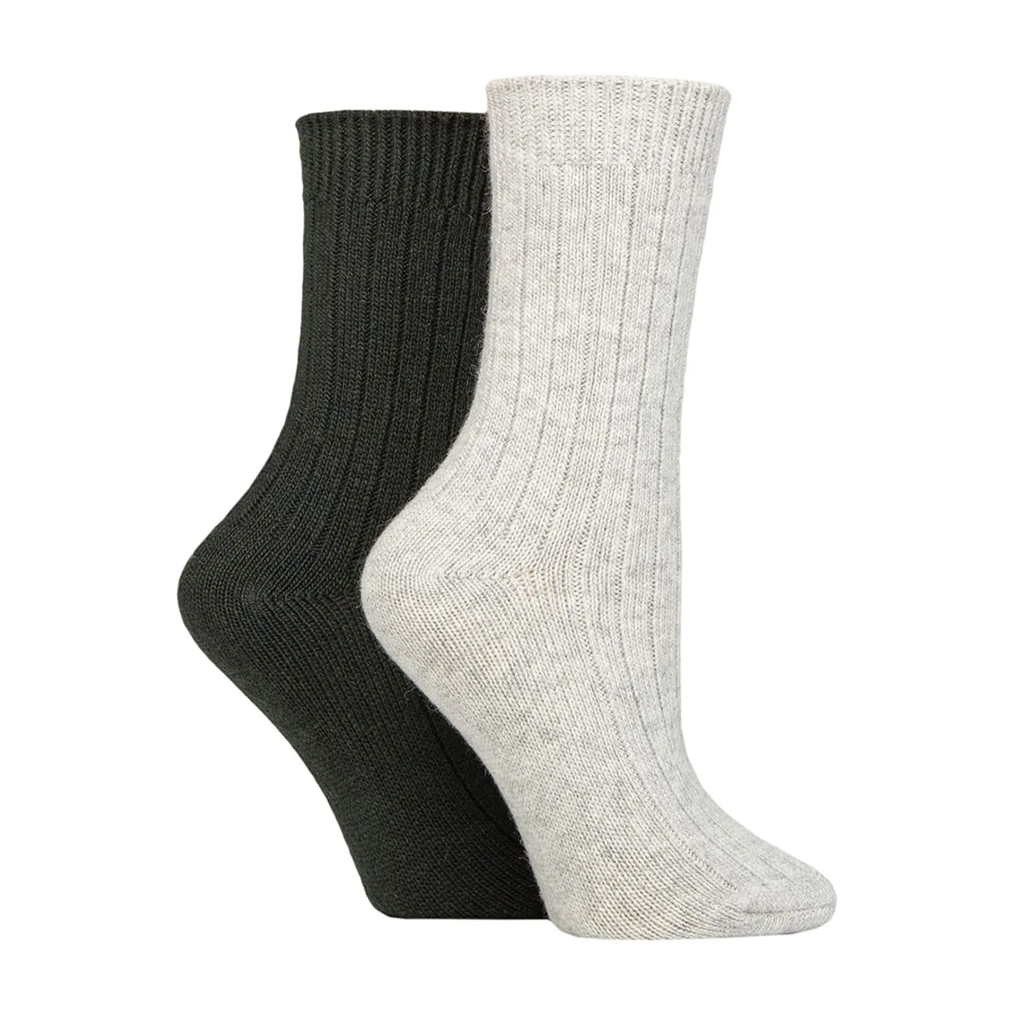 2 Pack Ladies Cashmere Wool Bed Socks for Sleep