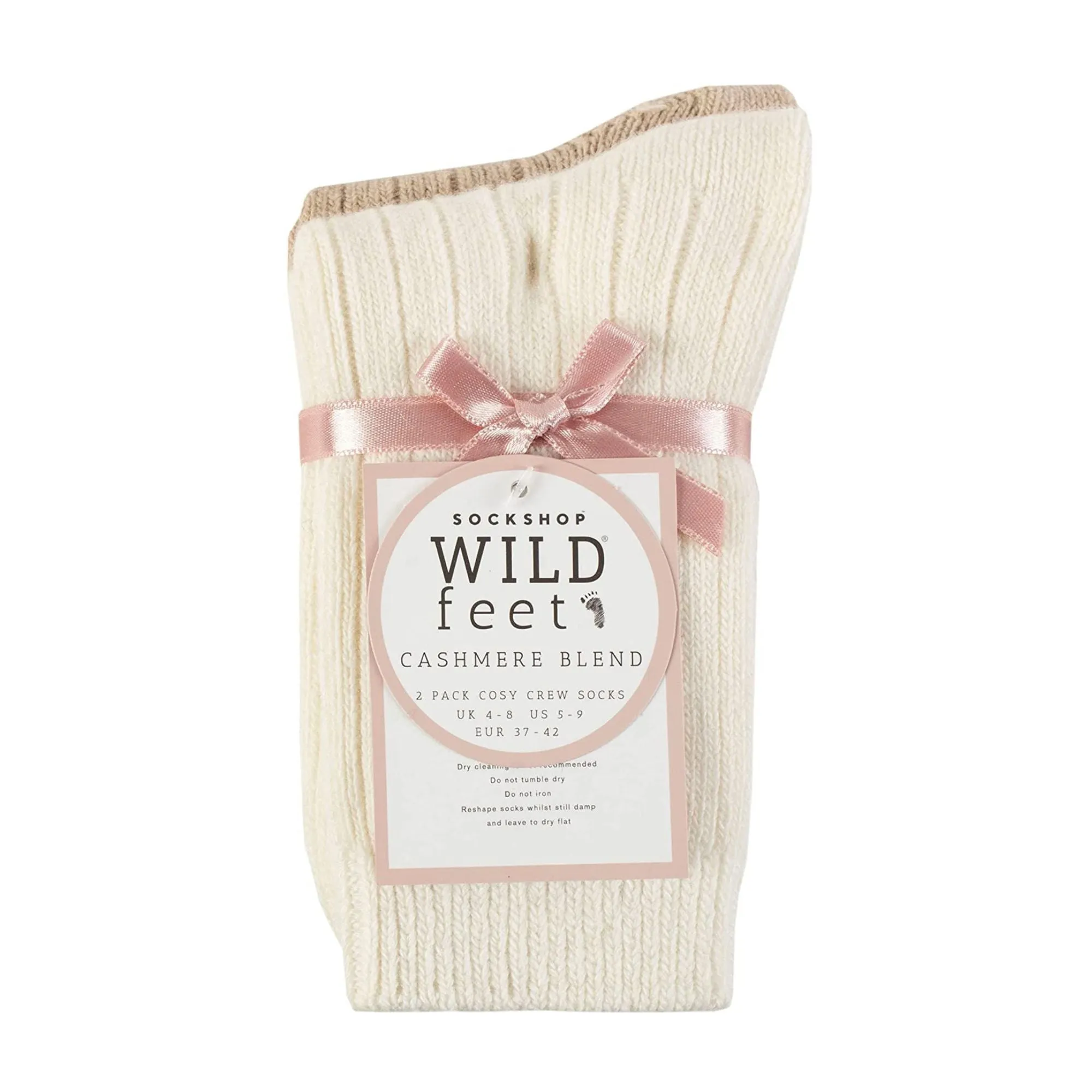 2 Pack Ladies Cashmere Wool Bed Socks for Sleep