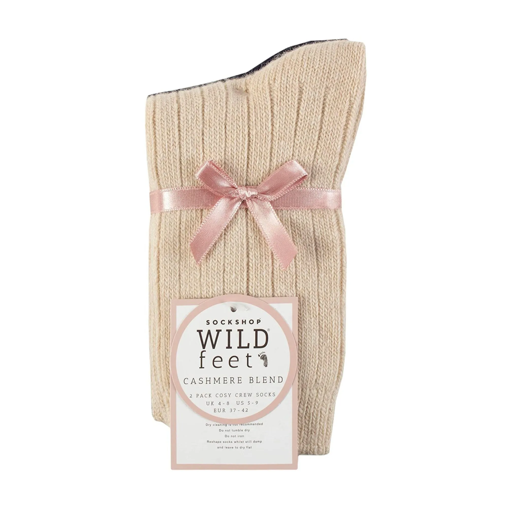 2 Pack Ladies Cashmere Wool Bed Socks for Sleep