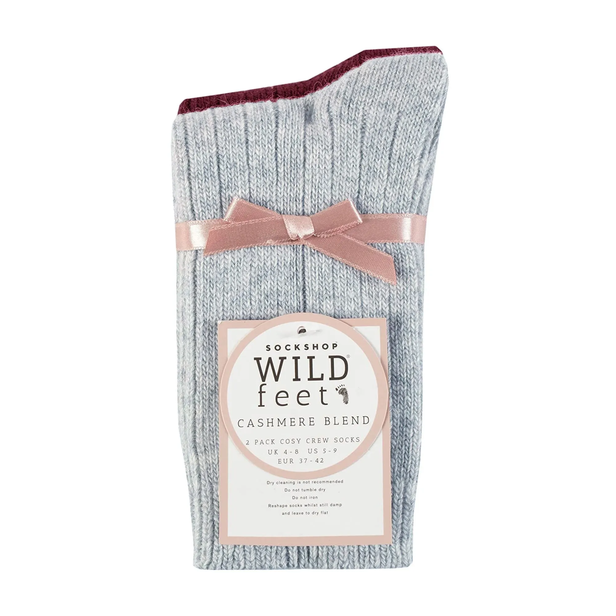 2 Pack Ladies Cashmere Wool Bed Socks for Sleep