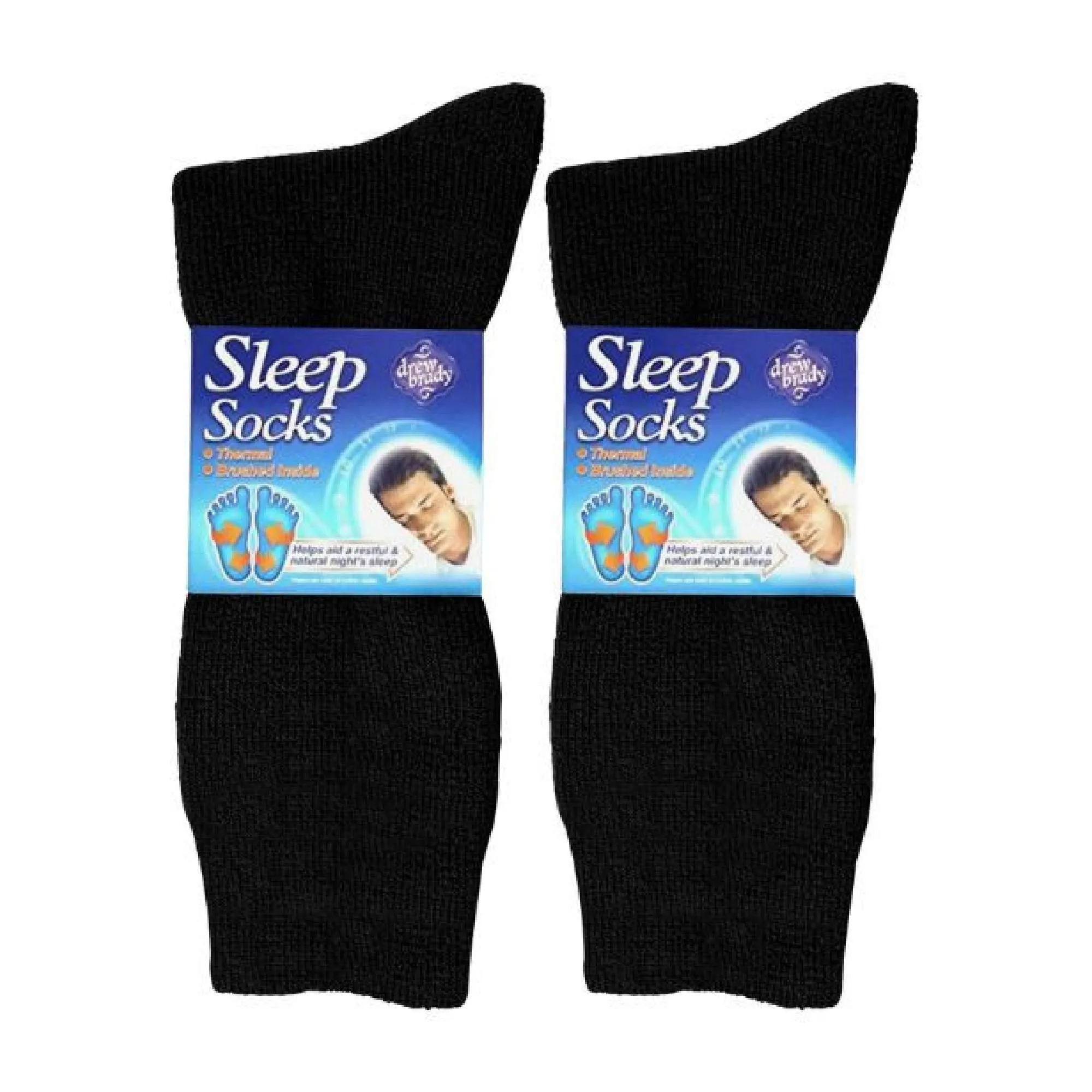 2 Pack Mens Thermal Sleep Socks for Winter