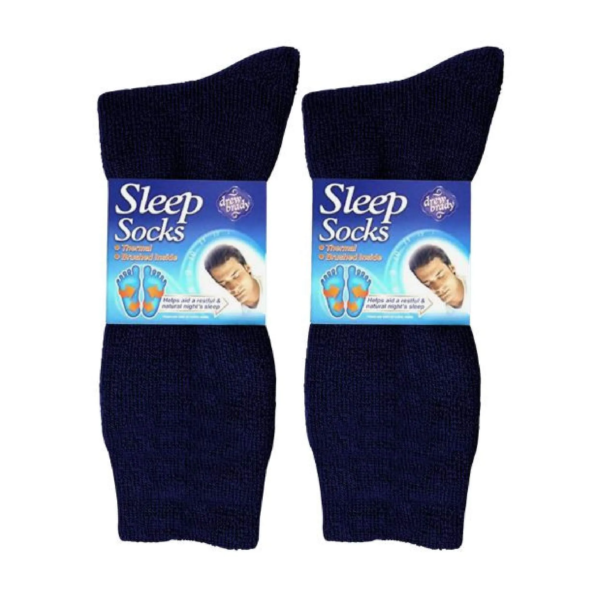 2 Pack Mens Thermal Sleep Socks for Winter