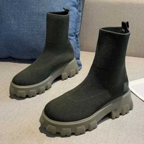 2023 New Women Luxury Brand Plus Size Women's Boots Couple Socks Shoes