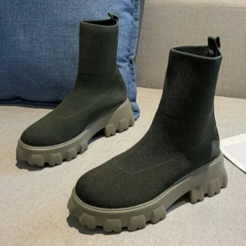 2023 New Women Luxury Brand Plus Size Women's Boots Couple Socks Shoes