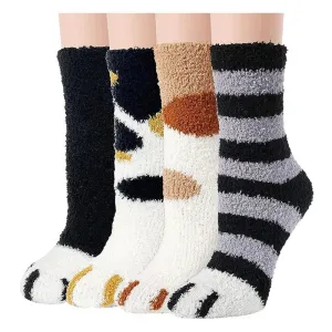 4 Pairs Fuzzy Socks