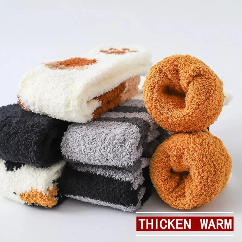 4 Pairs Fuzzy Socks