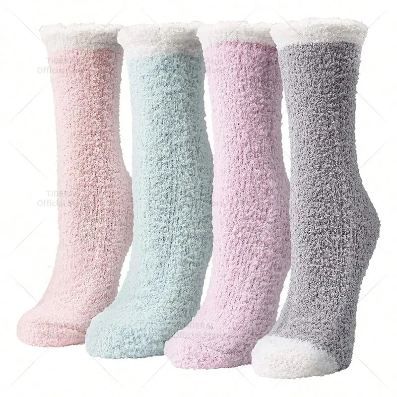 4 Pairs Fuzzy Socks