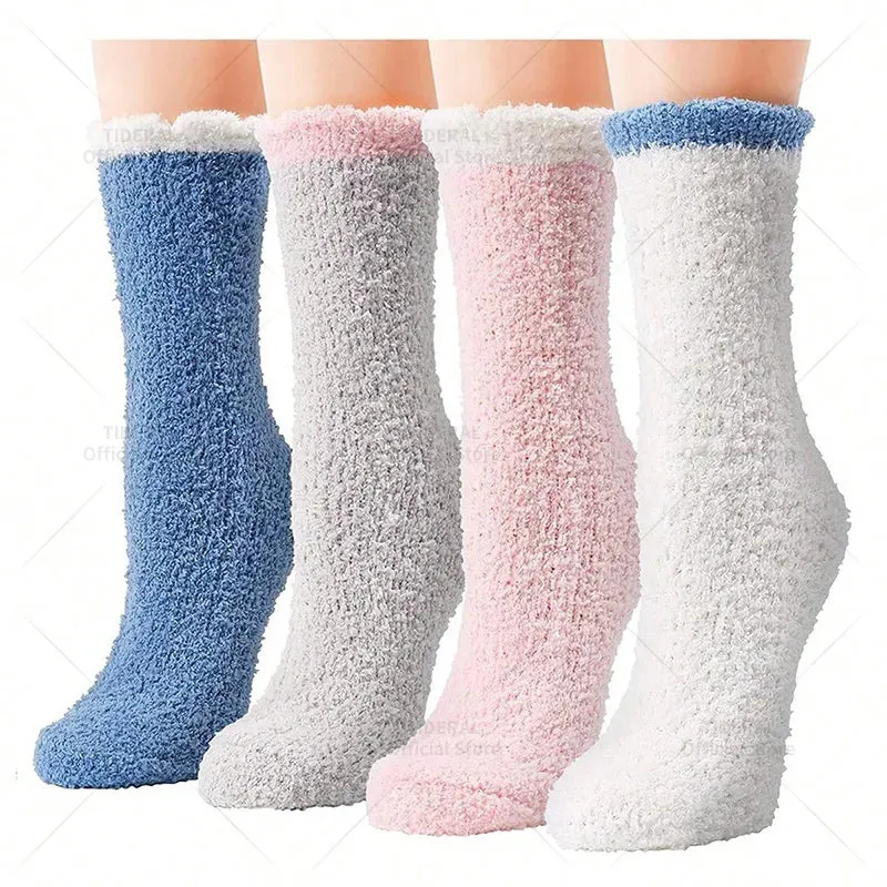 4 Pairs Fuzzy Socks