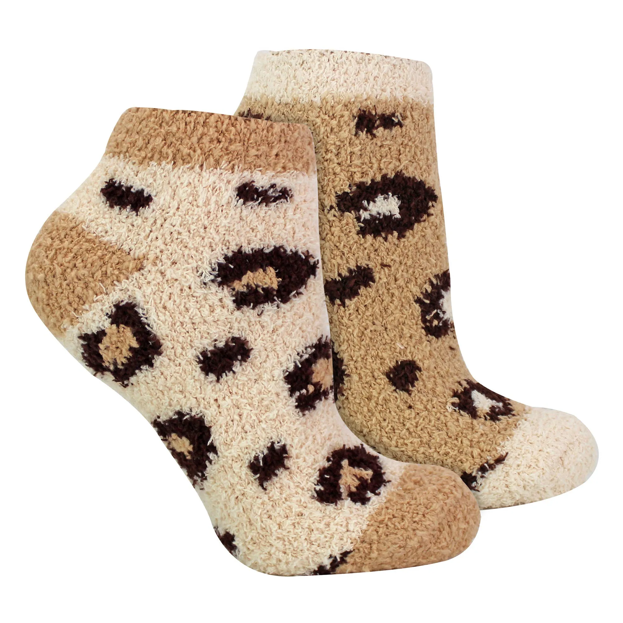 8 Pack Ladies Animal Print Low Cut Cosy Socks