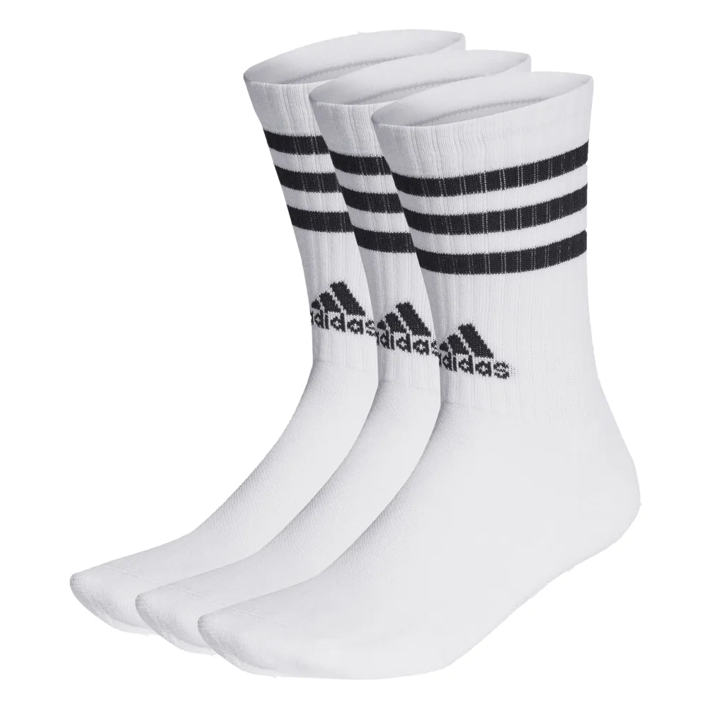 adidas 3-Stripes 3-Pairs Cushioned Crew Unisex Socks