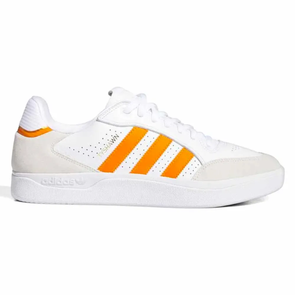 Adidas Skateboarding Tyshawn Low Skate Shoes | Feather White, Crystal White & Gold Metallic