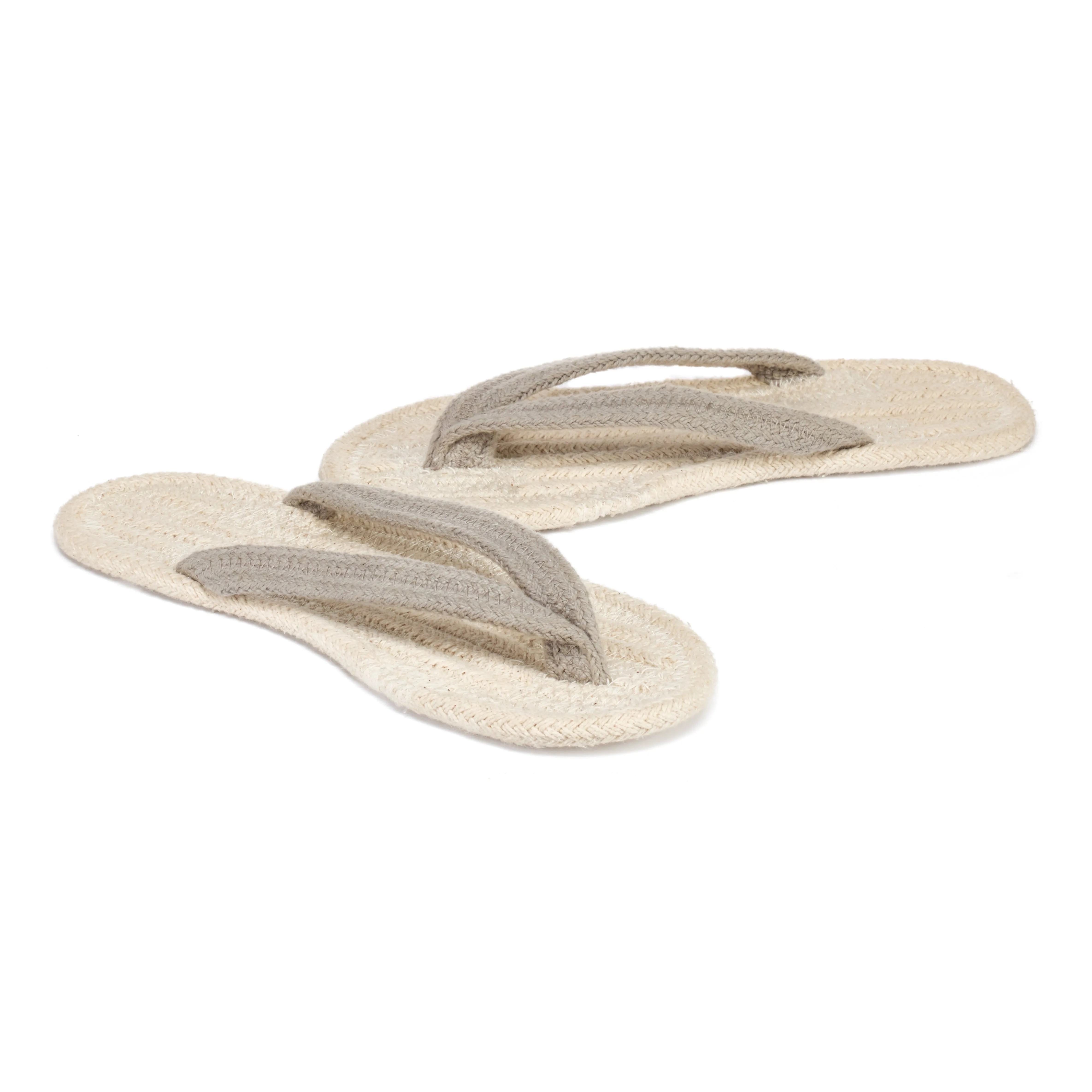 Agnetha - V-Strap Spa Thong Slipper - Light Grey