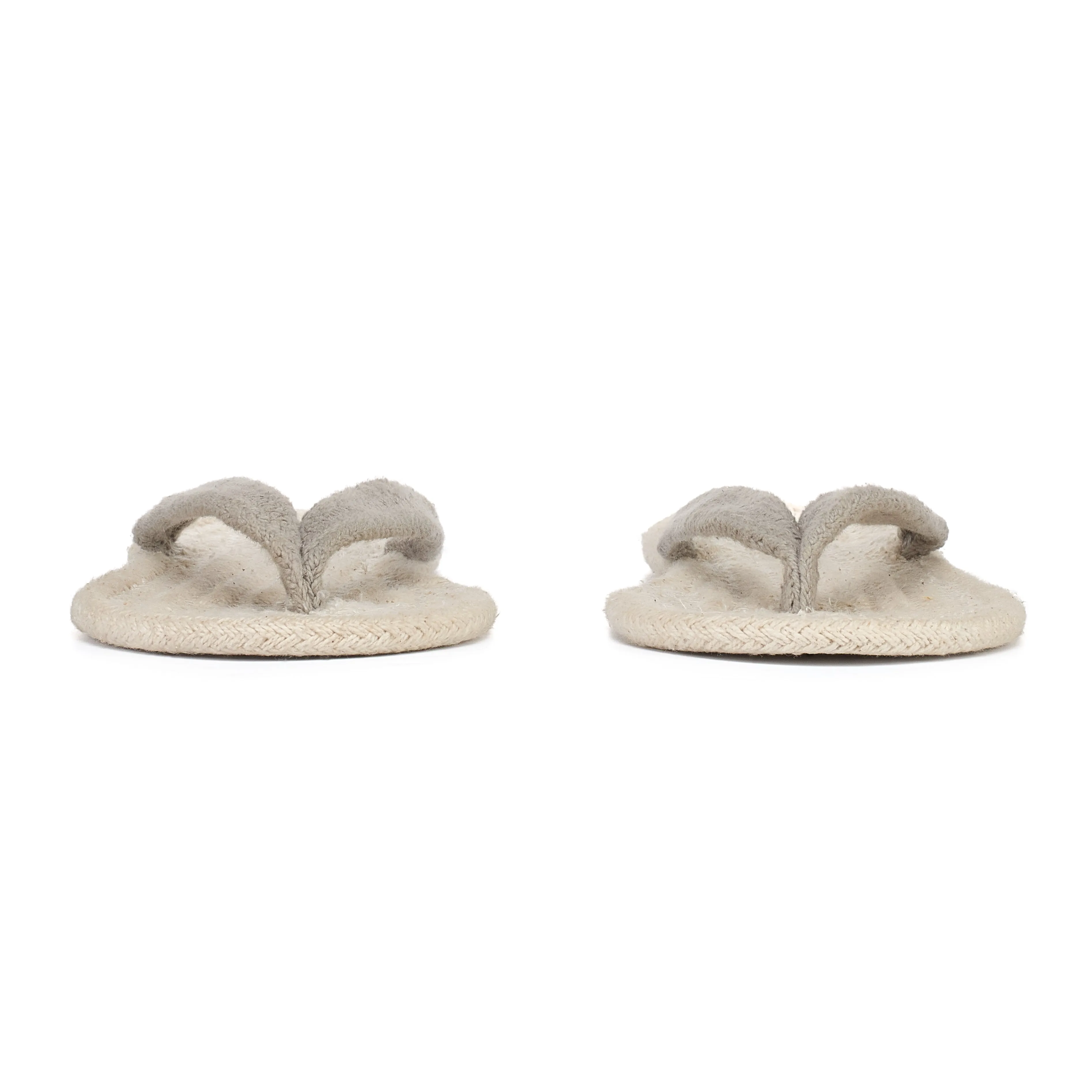 Agnetha - V-Strap Spa Thong Slipper - Light Grey
