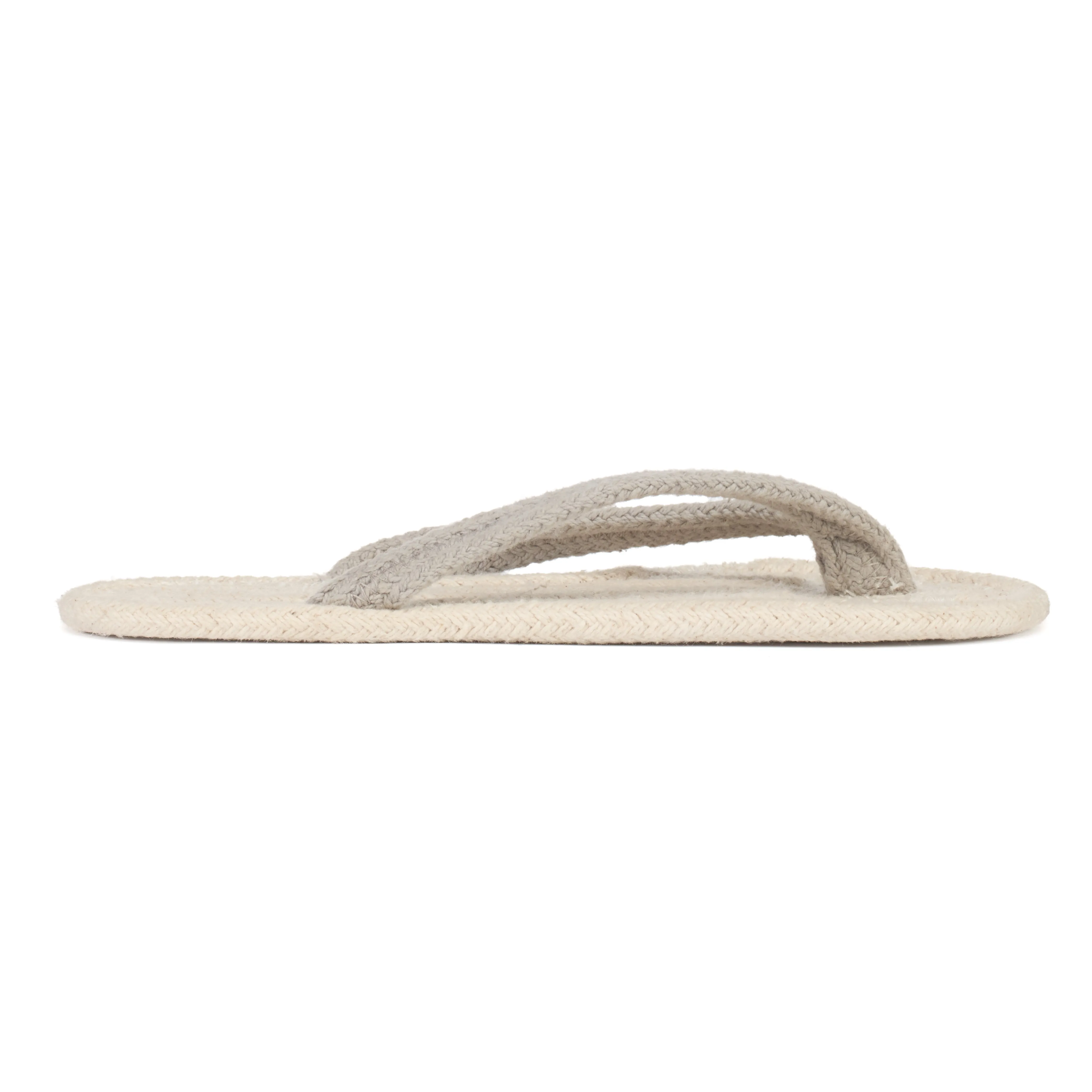 Agnetha - V-Strap Spa Thong Slipper - Light Grey