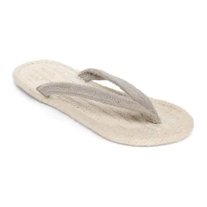 Agnetha - V-Strap Spa Thong Slipper - Light Grey