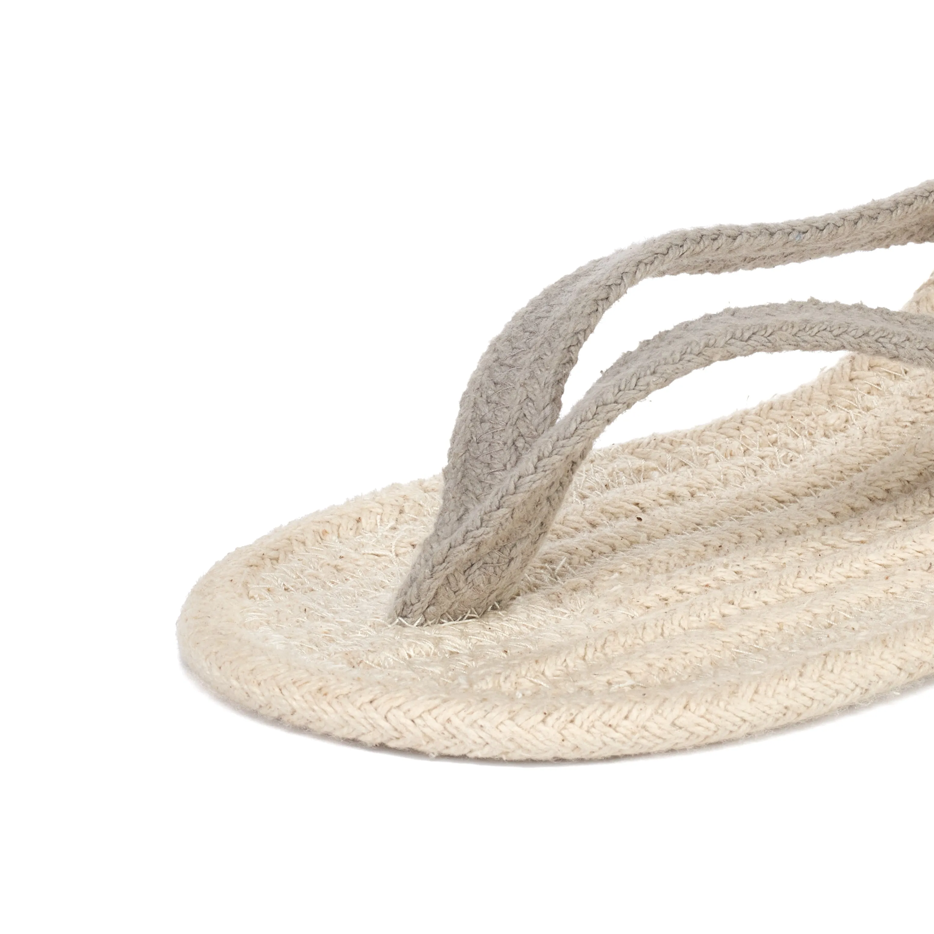 Agnetha - V-Strap Spa Thong Slipper - Light Grey