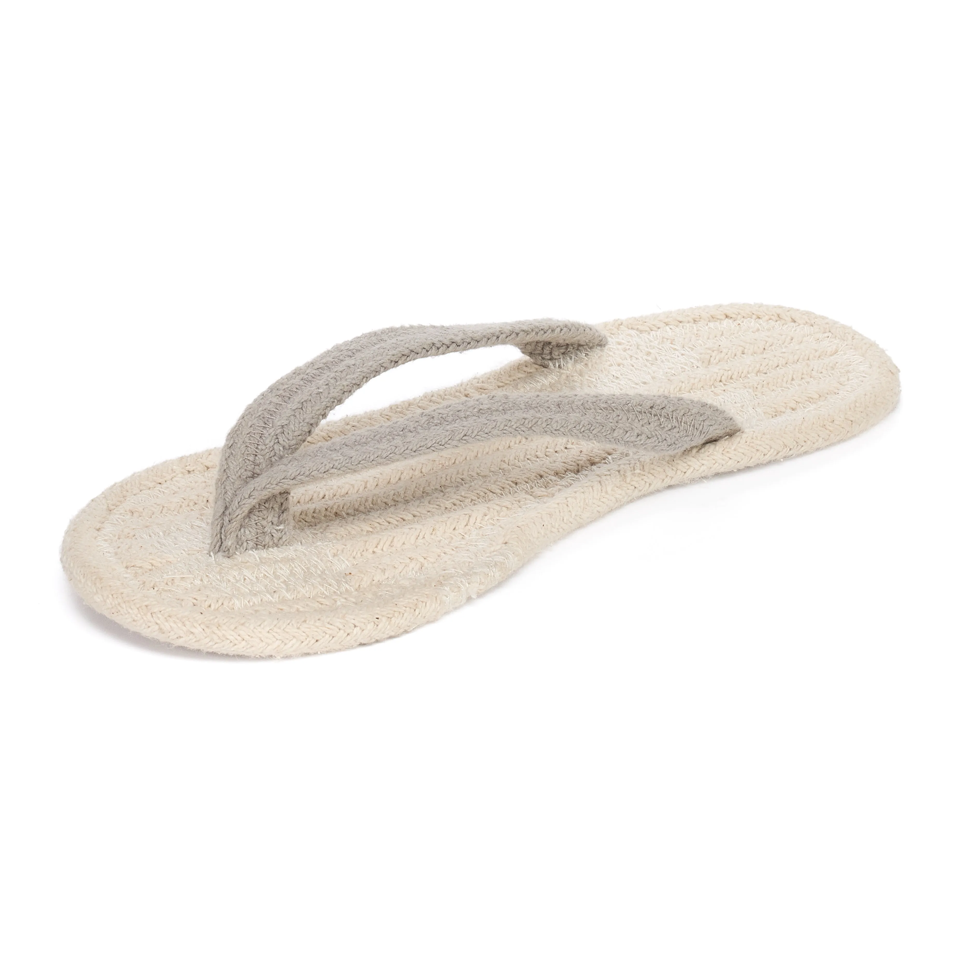 Agnetha - V-Strap Spa Thong Slipper - Light Grey