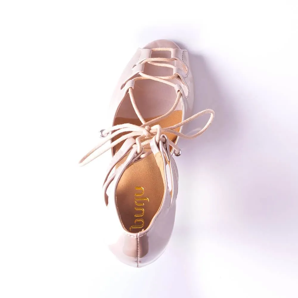 Alemana - Light Tan Patent Leather - Street Sole