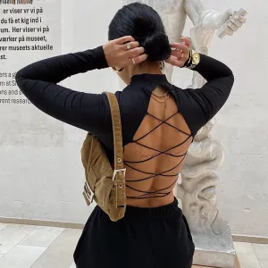All Tied Up Backless Crop Top