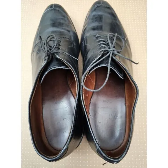 Allen Edmonds Delray Black Leather Split-toe Oxfords. Men's 11.5 D