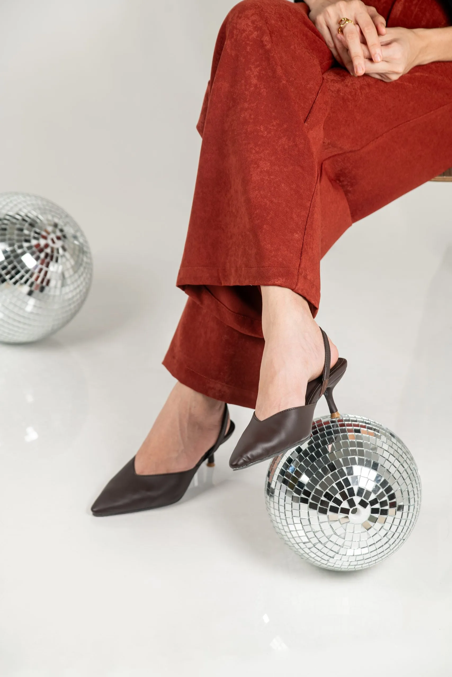 Amara Covered Slingback Heels
