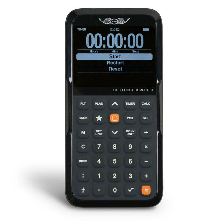 ASA CX-3 Flight Computer – Advanced Electronic E6-B for FAA & Canadian Exams