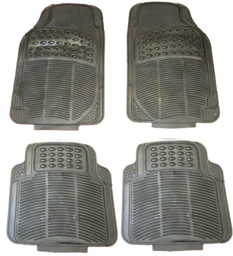 AUDI A8/Q3/Q5/Q7 Waterproof BLACK Rubber Front/Rear Car Non-Slip Floor Mats