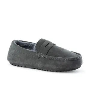 AUS WOOLI AUSTRALIA MENS TERRIGAL COSY MOCCASIN - GREY