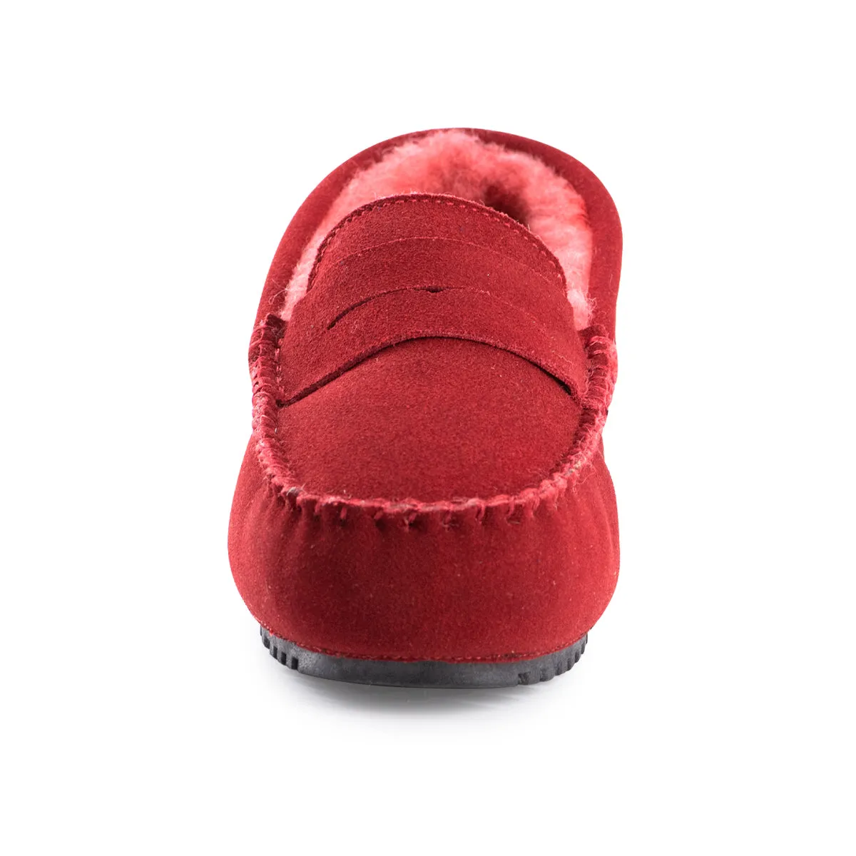 AUS WOOLI AUSTRALIA WOMENS BYRONBAY COSY MOCCASIN - RED