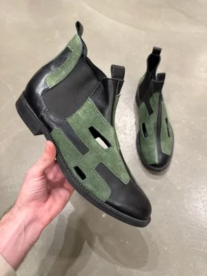 A/W2015 Comme des Garçons runway cut-out leather boots