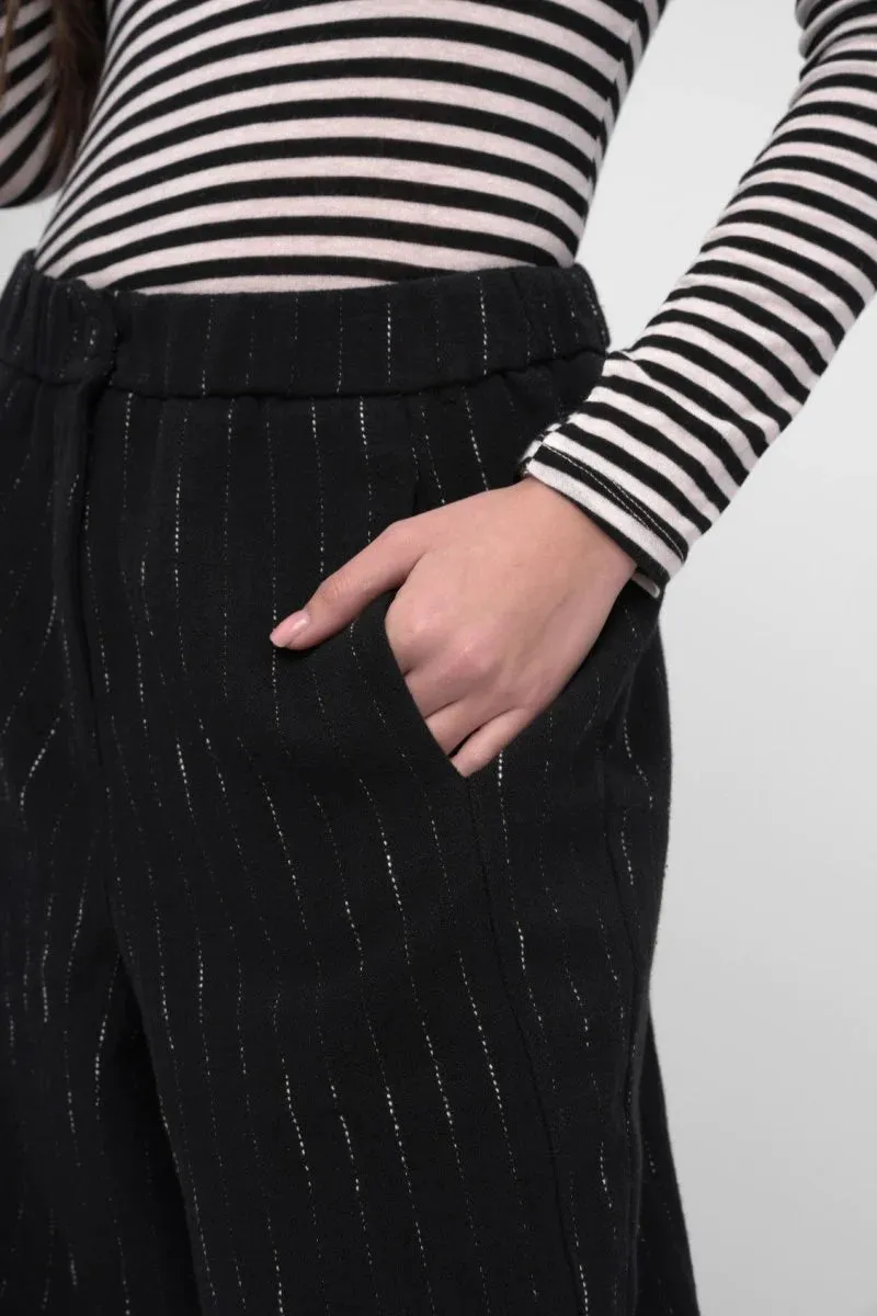 Baci - Striped Wide Leg Pant Black 45130BLKXS