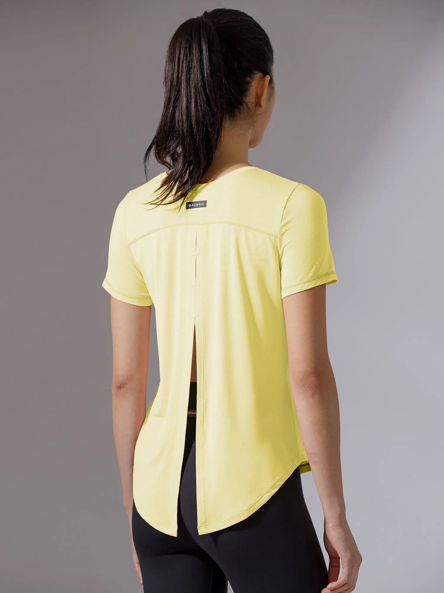 BACK TIE EVERYDAY SHORT SLEEVE TEE, JASMINE