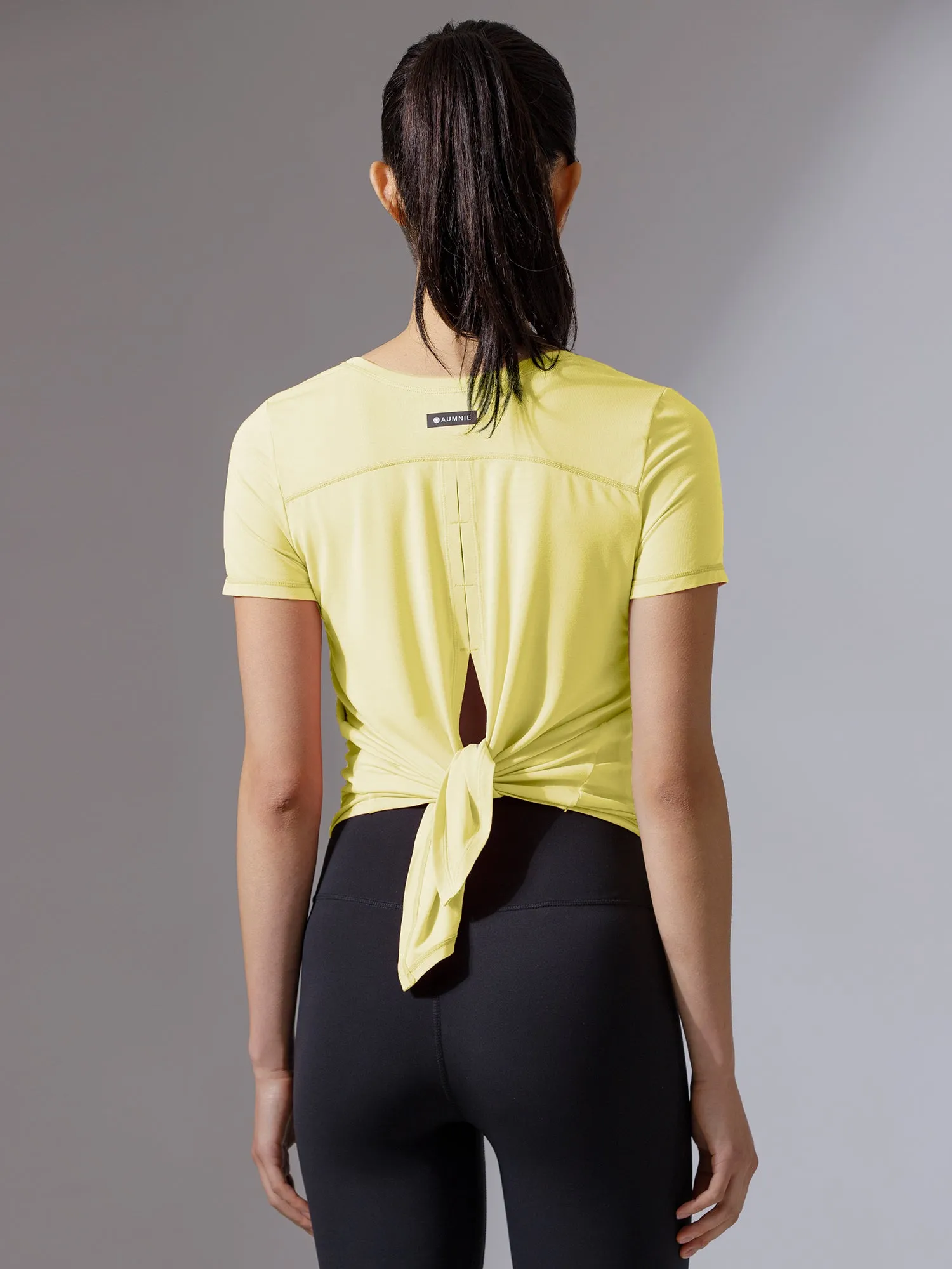 BACK TIE EVERYDAY SHORT SLEEVE TEE, JASMINE