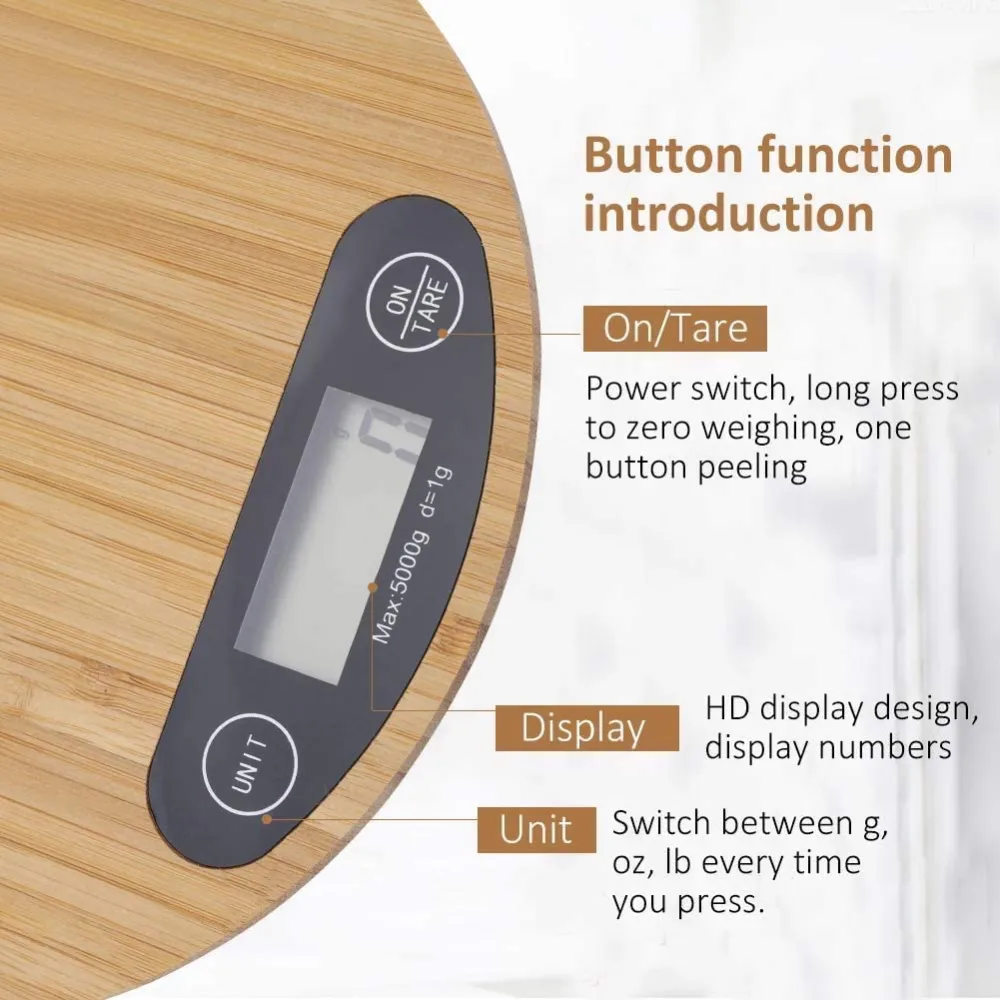 Bamboo Kitchen Scale