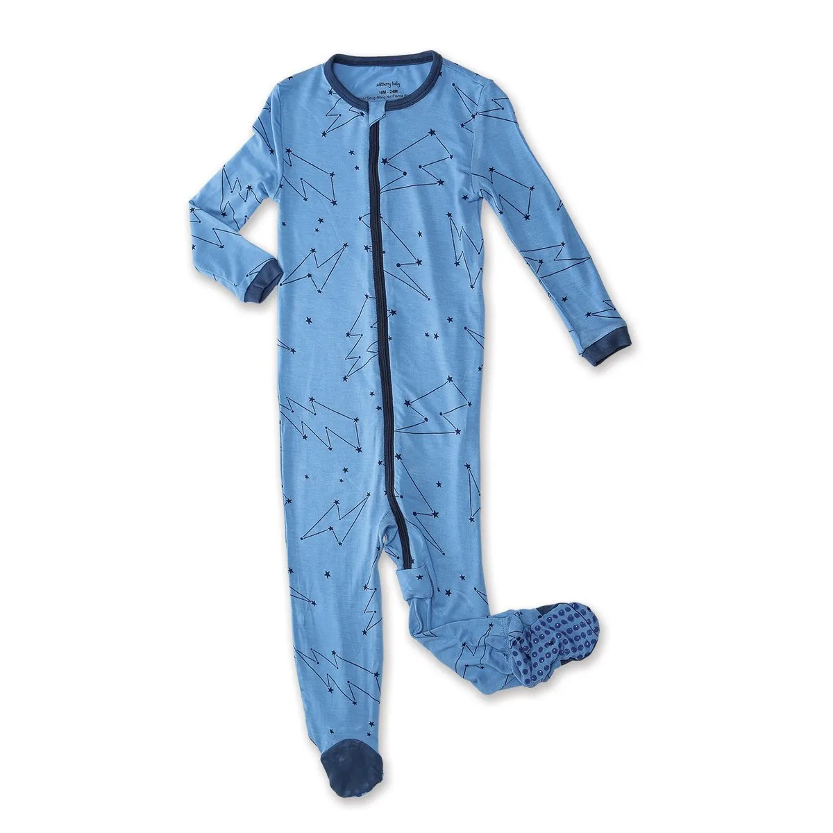 Bamboo Zip-up Footed Sleeper (Light Up the Sky Print)