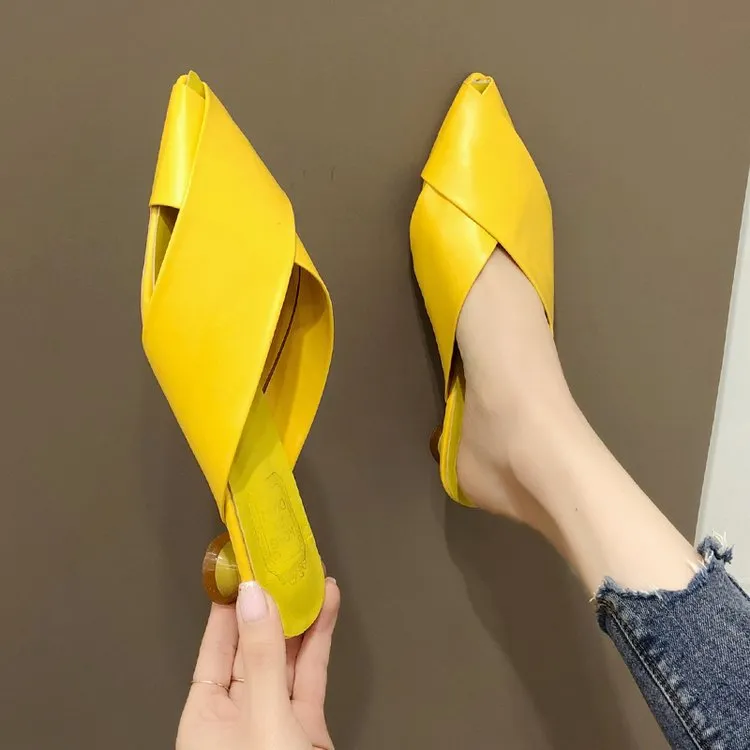 Baotou Half Slippers Personalized Low-heel Slippers Sandals And Slippers