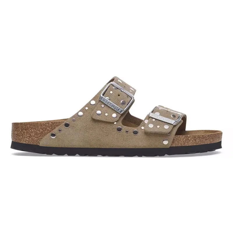 BIRKENSTOCK Arizona Rivet LEVE Sandals in Taupe