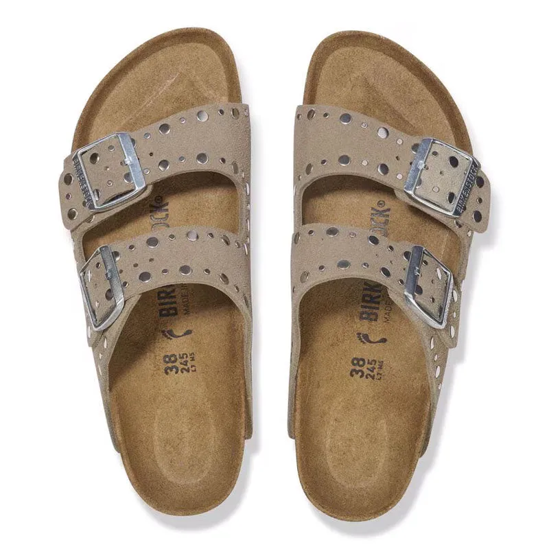 BIRKENSTOCK Arizona Rivet LEVE Sandals in Taupe