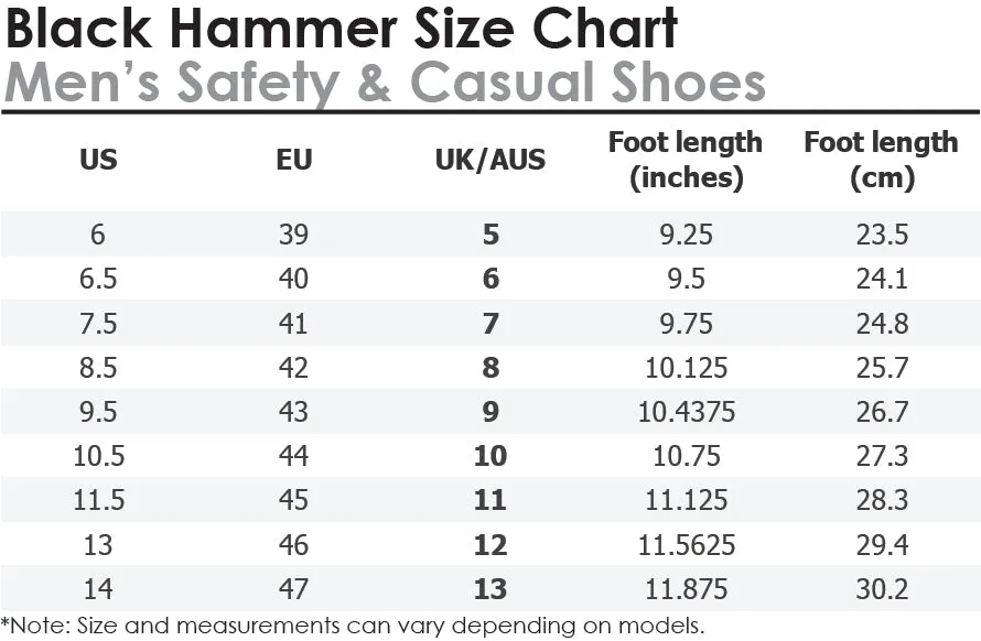 Black Hammer Men Mid Cut with Shoelace Safety Shoe BH2610