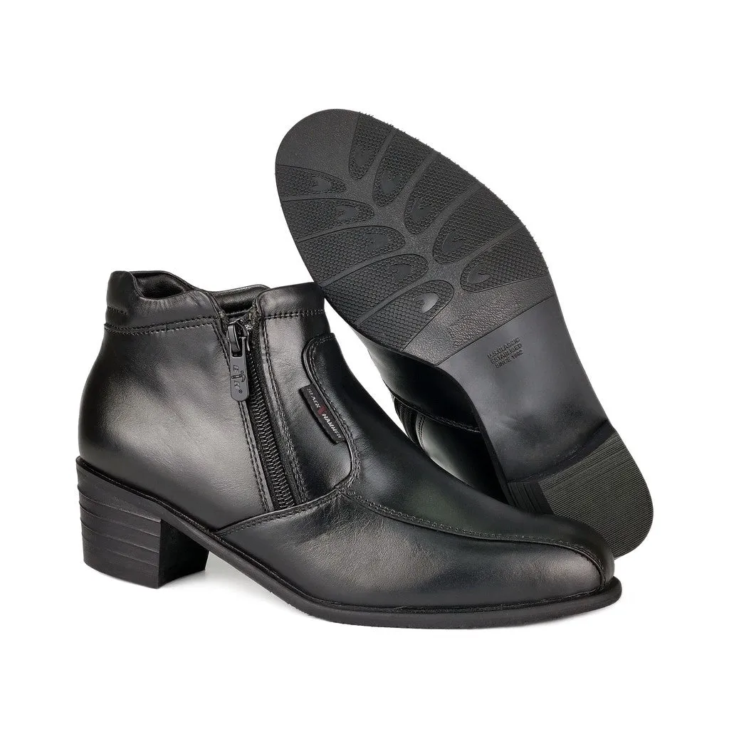 Black Hammer Women Formal Mid Cut with Double Zip Shoes BH3852-TY
